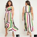 Lane Bryant  Striped Faux Wrap Maxi Dress, Multi Plus Size 26 New w/Tag Photo 8