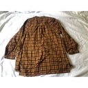 Isabel Maternity long sleeve brushed flannel maternity top brown Plaid M NWT! Photo 1