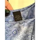 Vintage Blue  Floral Silk Tie Skirt Photo 5