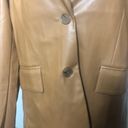 Love Tree tan faux leather button up blazer jacket/ coat size large Photo 2