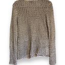 Tommy Bahama Womens Y2K  Gold Metallic Black Open Weave Knit Sweater Size Medium Photo 1