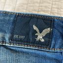 American Eagle Aeo super stretch med wash high rise shortie 8 reg Photo 13