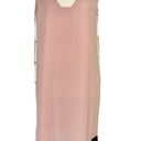 Doe & Rae New  Color Block Side Snap Dress Sleeveless V-Neck Shift Pink Black Photo 0