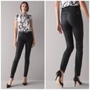 White House | Black Market  WHBM Genuine Black Leather Slim Ankle Pants Size 00 Photo 1