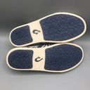 Olukai  Shoes Womens 7 Pehuea Pai Slip On Sneakers Blue White Canvas Stripe Low Photo 5