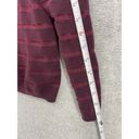 Chico's  Women's Turtleneck Striped Sweater Size 3 XL Long Sleeve Maroon Photo 5