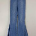 Lee Laynee &  High Rise Pull On Frayed Hem Bell Bottom Jeans Sz S Photo 1