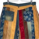 Vintage Gypsy Jeans Y2k Patchwork Midi Skirt Size 14 Tan Photo 4