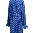 Brooklinen Terrycloth Blue Bath Robe Cheveron Motif Hooded Size undefined Photo 6