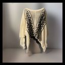 Madberry Shawl Sweater Crochet See Through Pullover Size L Photo 2