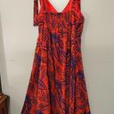 Alexis  for Target Tropical Leaf Tie Strap Asymmetrical Hem Dress Sz. XS Photo 4