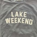 Chicka-d  Corded Crew Neck Pullover Sweatshirt Oversized “Lake Weekend” Med Photo 1