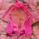 Y2K hot pink sparkly triangle bikini top Photo 6