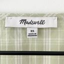 Madewell  Short Sleeve Plaid Tie-Waist Midi Dress Green/White Size XS NWT Photo 9