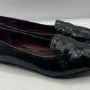 Franco Sarto  Helsa Flat pointy toe loafer tassels size 7.5M black patent leather Photo 1