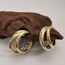 Chunky Open Gold Hoop Earrings for Women Photo 2