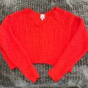 belle du jour red cropped sweater Photo 0