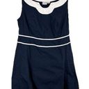 Eshakti  Custom Size 16 Dress Navy Blue A Line Sleeveless White Trim Mini 1456 Photo 0