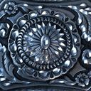 Floral Belt Buckle Ornate Western Cowgirl Layered 3D Design Photo 2