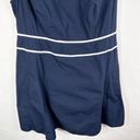 Eshakti  Custom Size 16 Dress Navy Blue A Line Sleeveless White Trim Mini 1456 Photo 3