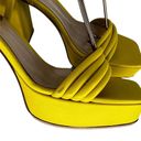 Gianvito Rossi  Lena 70 Leather Platform Sandal In Yellow Photo 7