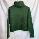 Madewell  Green Chunky Knit Turtleneck Pullover Sweater size medium Photo 4