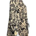 Hot Cotton Shirt Womens 2X Tan Black Floral Flower Casual Work Travel Lagenlook Photo 1