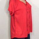 Michael Stars  red peasant top. Runs like a small. New Photo 2