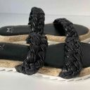 Marc Fisher  Jaime Espadrille Black Leather Sandals size 7 (b9) Photo 2