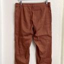 J.Jill  Womens Pants Brown Linen Stretch Cropped Flat Front Classic Size 12 Photo 1