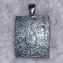 Vintage Blue  Floral Square Stone Pendant Jewelry y2k Photo 4