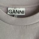 Ganni Embroidered two-tone organic cotton-fleece sweatshirt Photo 5