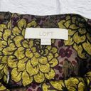 The Loft Ann‎ Taylor Sheer Blouse Top Women's XXS Green Purple Floral Leopard Print Photo 2