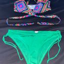 Colorful green cute 2 piece Bikini Size M Photo 0