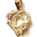 Tehrani Jewelry 14k solid gold Initial C heart Charm | letter C Charm | Birthday gift | Initial Necklace | Mother's Day | Mother's Day gift | Photo 2