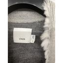 Vince Sz M Medium  Grey Rex Rabbit Fur Sleeveless Sweater Vest V314276252 Photo 3