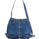 Handmade Vintage  Jean Purse Denim Shoulder Bag Jurse Ruffle Western Y2K Retro Photo 0