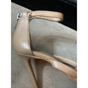 Steve Madden  High Feelya Heel Shoe Size 7 M Tan Ankle Strap 4” Stiletto Back Zip Photo 6