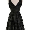 Tracy Reese  Fit and Flare Black Cocktail Dress Bubble Skirt Retro Party V-Neck 0 Photo 1