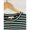 Vince  Stripe Bracelet Sleeve Crewneck T-shirt Green Tan Size XL Photo 3