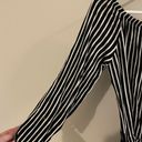 Forever 21 Black and White Striped off the Shoulder Romper Photo 2