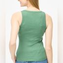 J.Crew  Factory High Neck Ribbed Tank Top in Gatlin Green Size Medium NWT Photo 2