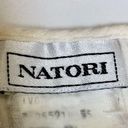 Natori Vintage 80s 90s  Sheer Lace Top Button Scoop Neck Cream Ivory White Small Photo 7