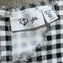 RD Style  Black and White Gingham Raw Edge Sleeveless Top Size Small NWOT Photo 1