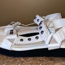 Marc Fisher EUC  Kizzy White Studded Adjustable Platform Sandals size 7.5 Photo 0