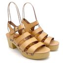 J.Crew  The Chloe Clog Platform Strappy Sandal in Saddle Tan Faux Leather Size 7 Photo 6