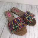 Betsey Johnson  Sandals Womens 7 Venus Confetti Slides  Multicolor Fabric Slip On Photo 3