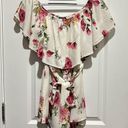 Off the shoulder floral ruffled hem romper Size M Photo 1