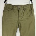 Bit & Bridle Womens Straight Leg Canvas Flannel Lined Pants Sz 10 Olive Green Photo 5