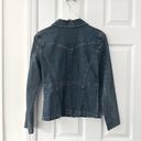 DKNY  Jeans Vintage Y2K Full Zip Utility Pocket Style Peplum Denim Jacket Small Photo 6